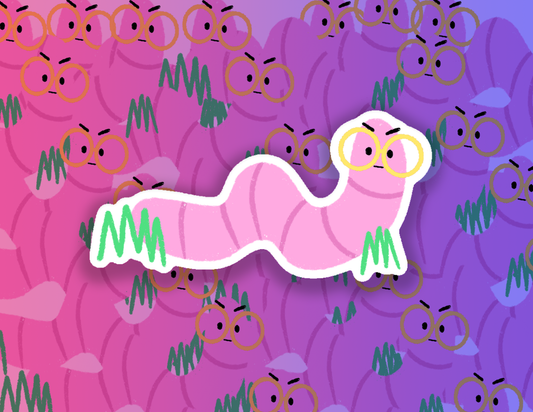 Just A Little Guy But With Glasses Sticker