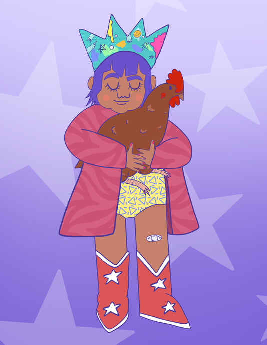 For The Love Of Chickens Print