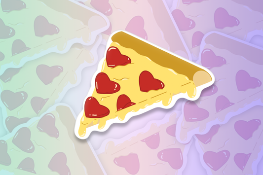 Heart Pizza Sticker
